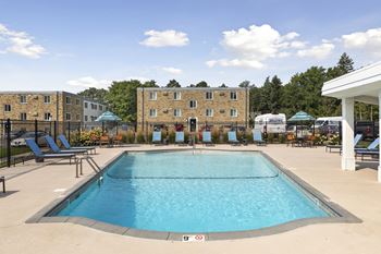 Extensive resort inspired pool deck